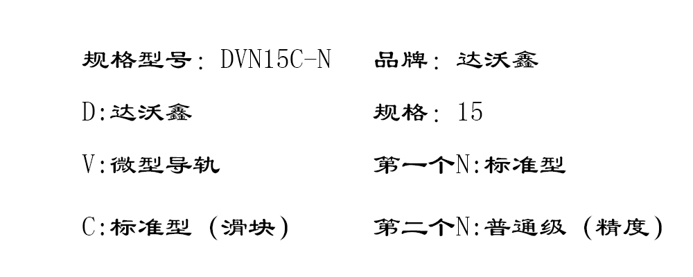 DVN15C-N微型導(dǎo)軌型號圖片